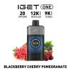 IGET ONE Vape 12000 PUFFS BLACKBERRY CHERRY POMEGRANATE