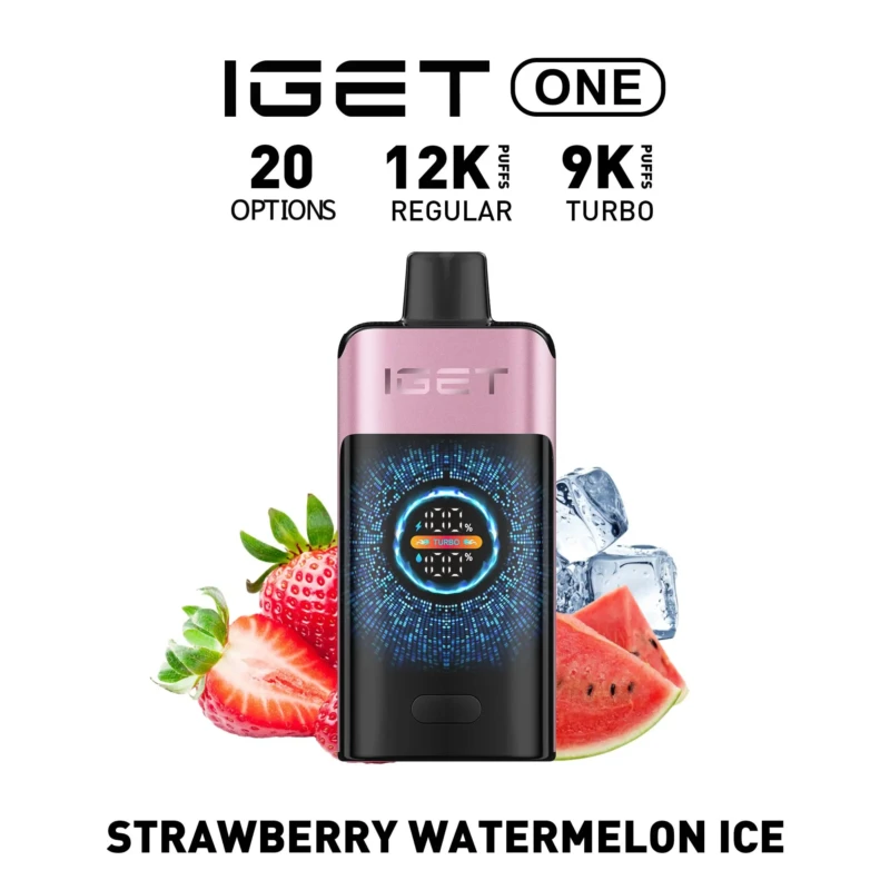 IGET ONE Vape 12000 PUFFS STRAWBERRY WATERMELON ICE